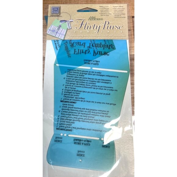 Flirty Purse Template For Easy DIY Sewing Projects Durable Plastic Reusable Inst - Picture 1 of 2